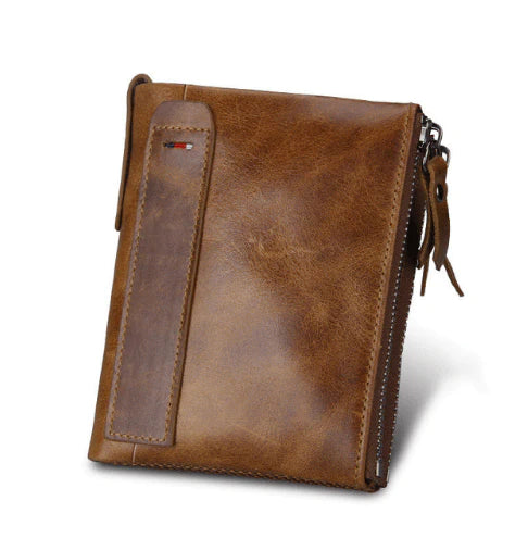 Men's wallet Short men's wallet Anti-theft brush leather wallet men - melvincucci