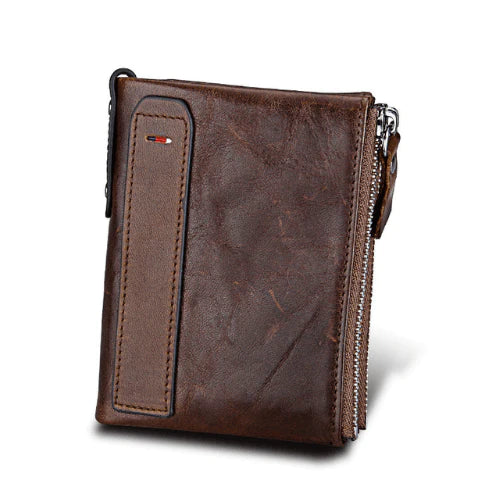 Men's wallet Short men's wallet Anti-theft brush leather wallet men - melvincucci