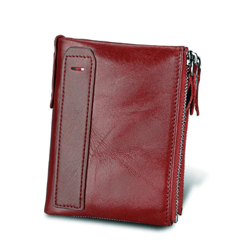Men's wallet Short men's wallet Anti-theft brush leather wallet men - melvincucci