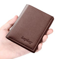 Men's Wallet Short Men Wallet Men's Vertical Thin Section Can Hold Driver's License Dollar Folder Mini Wallet - melvincucci