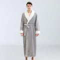 Men's Winter Plus Size Long Bathrobe Coral Fleece Full Length Pajamas - melvincucci