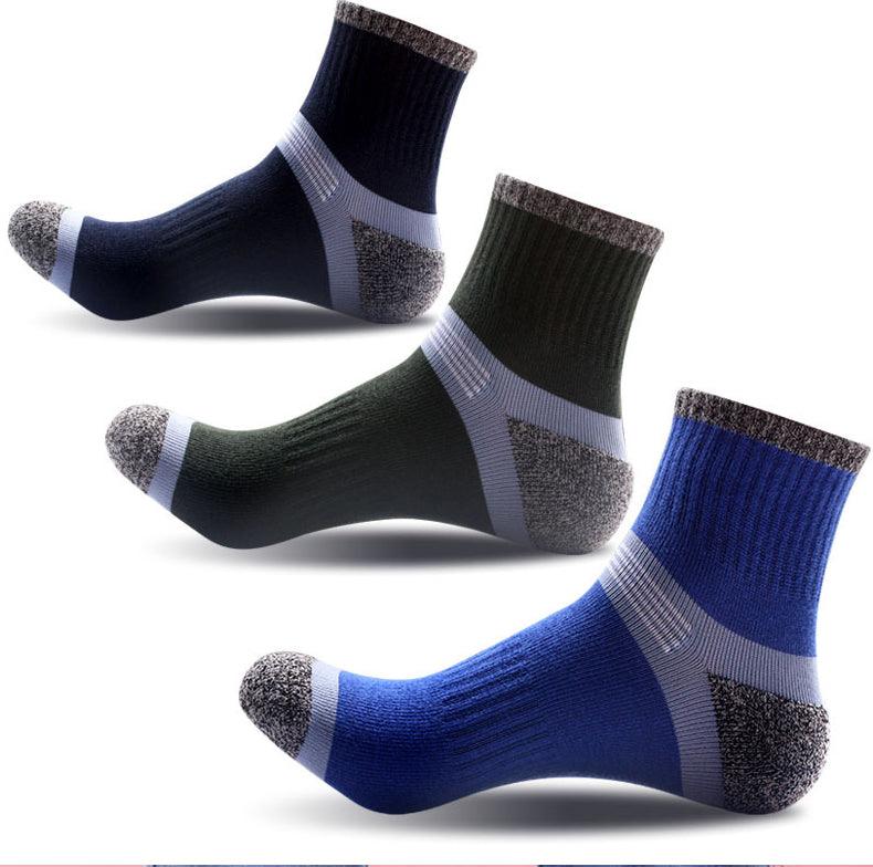 Men Socks Conventional Sports Socks Breathable Sweat Absorbing Deodorant Cotton Outdoor Men Basketball Sports Socks Outdoor - melvincucci