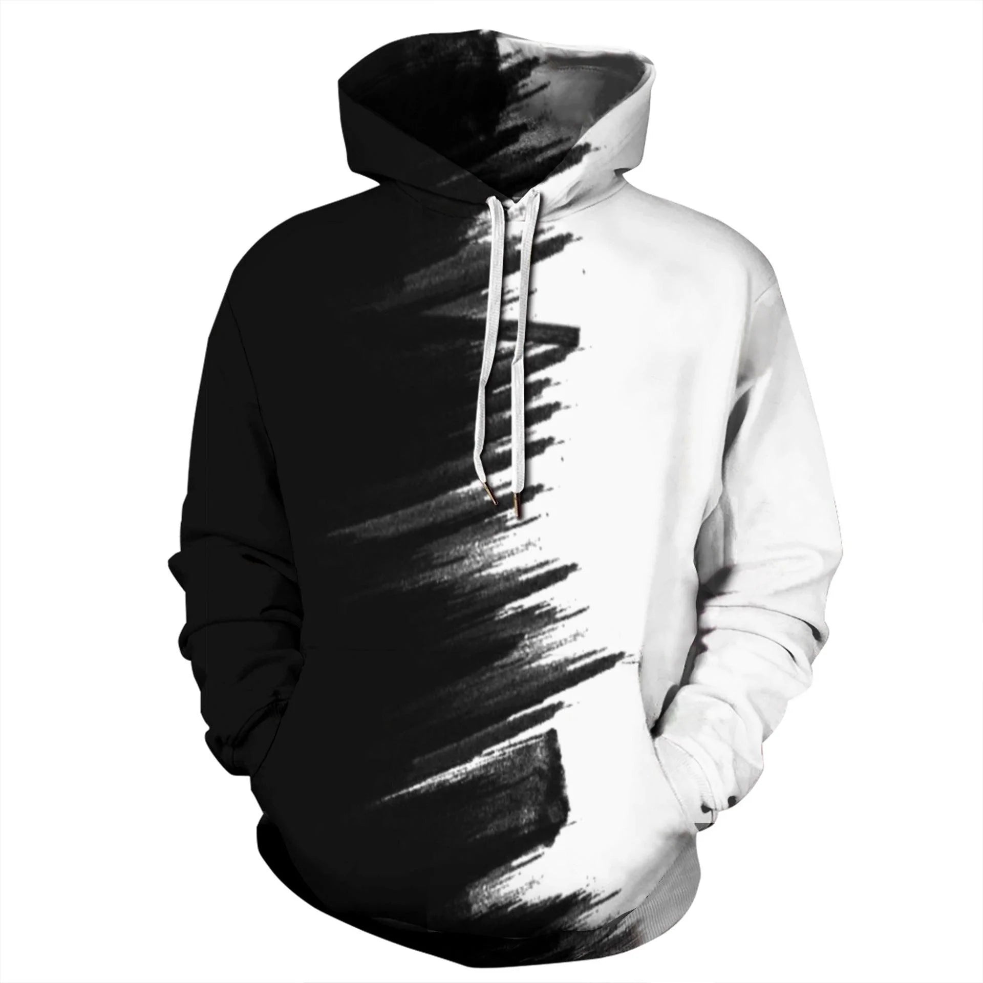 Men Sports Large Size Print Pullover Sweatshirt Loose - melvincucci