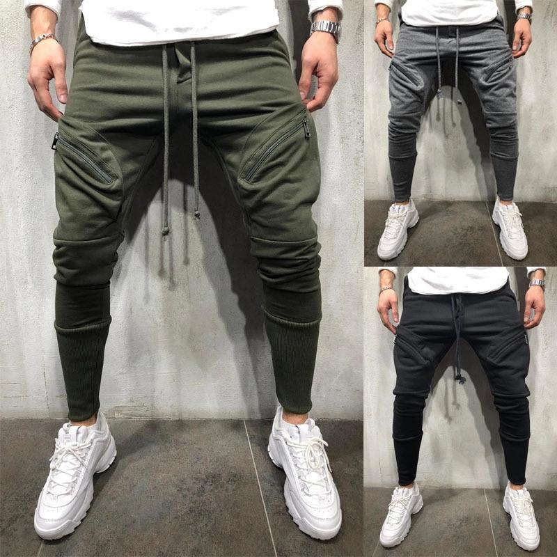 Men Sports Zipper Casual Pants - melvincucci