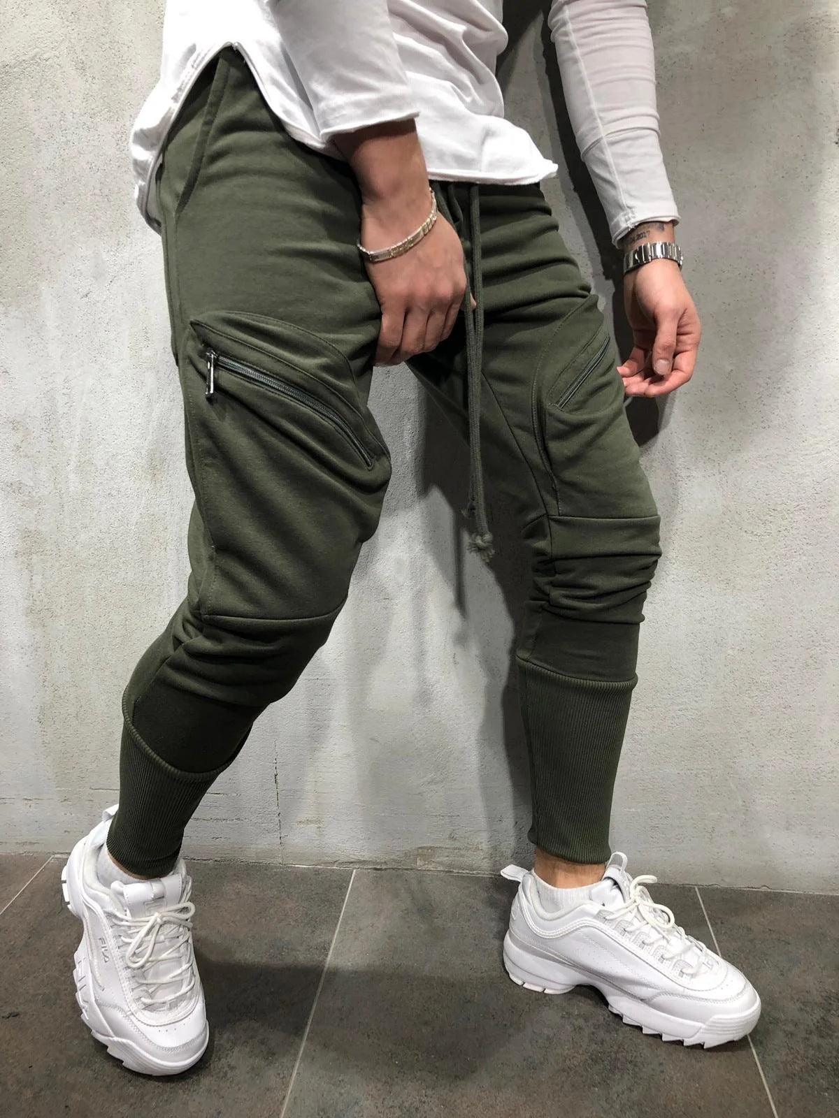 Men Sports Zipper Casual Pants - melvincucci