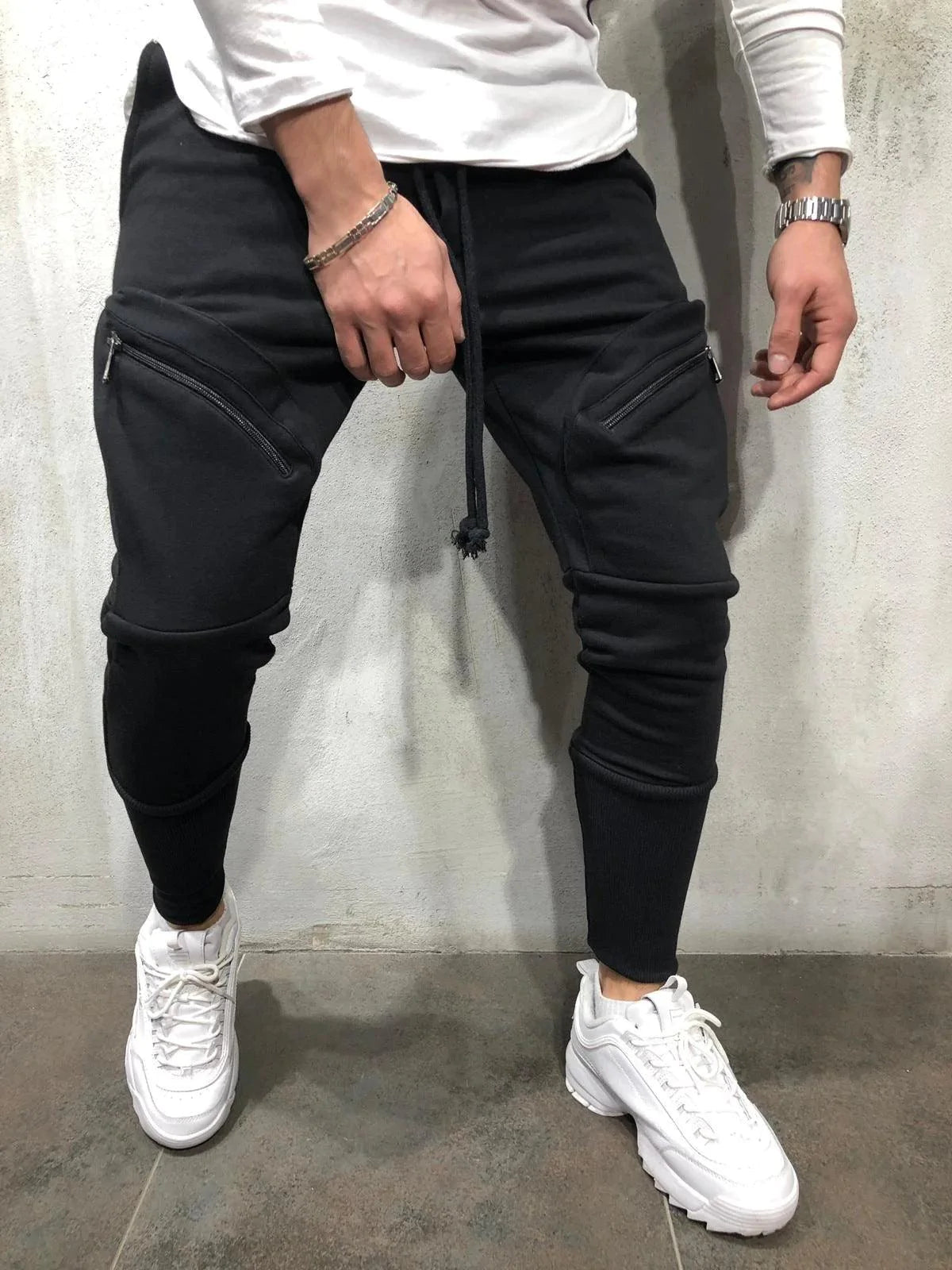 Men Sports Zipper Casual Pants - melvincucci