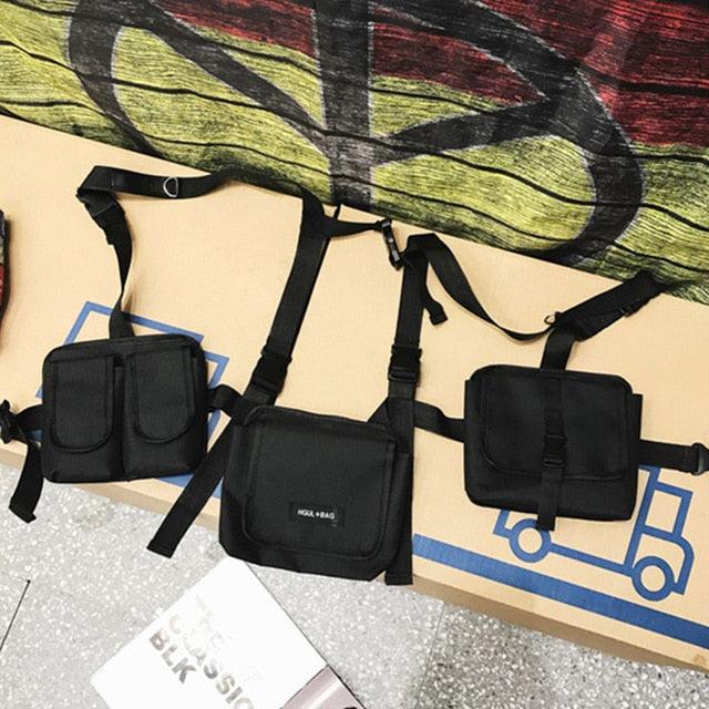 Men Tactical Shoulder Bag Men Tactical Waist Bag Boy Streetwear Functional Waist Packs  Waistcoat Male Hip hop Chest Bags 030266 - melvincucci