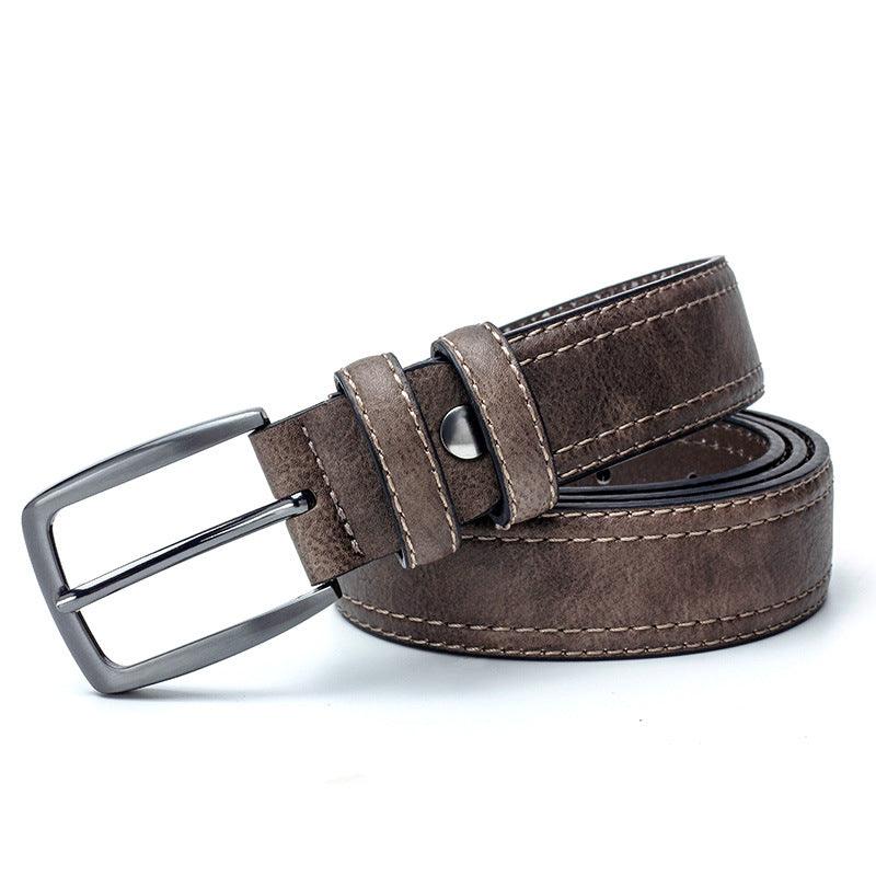 Men Vintage Belts For Jeans Luxury Split Leather Belt Men Famous Belt For Man Designer Belts With Vintage Style - melvincucci