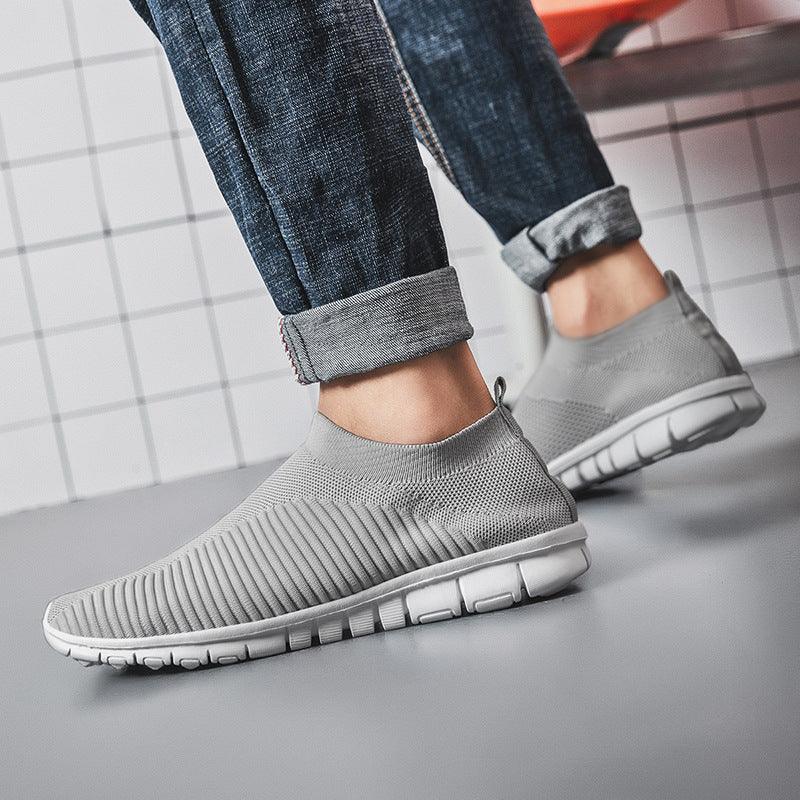 Men Walking Shoes Lightweight Breathable Sneakers 2020 Summer Men Casual Shoes Large-sized Flats Slip-on Sneakers Men Shoes - melvincucci