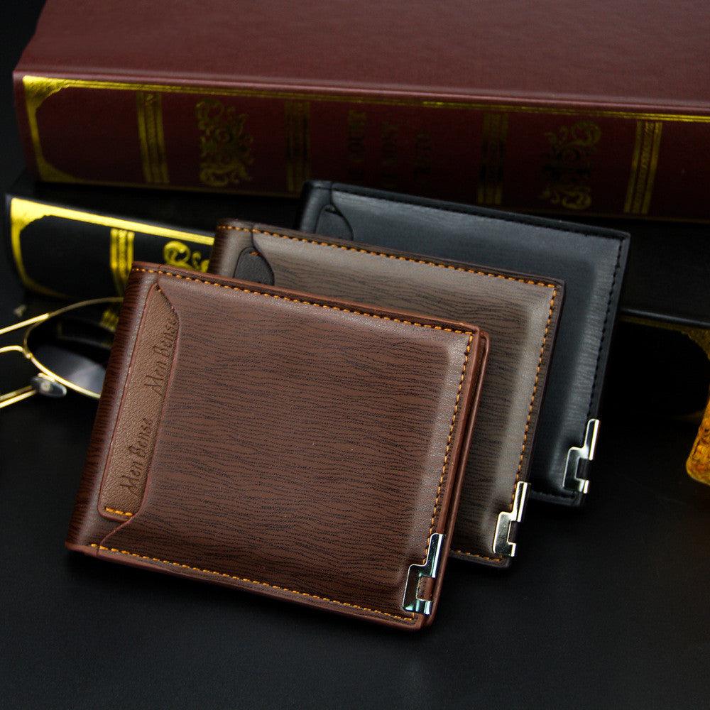 Men Wallet Short Style Fashion Casual Iron Edge - melvincucci