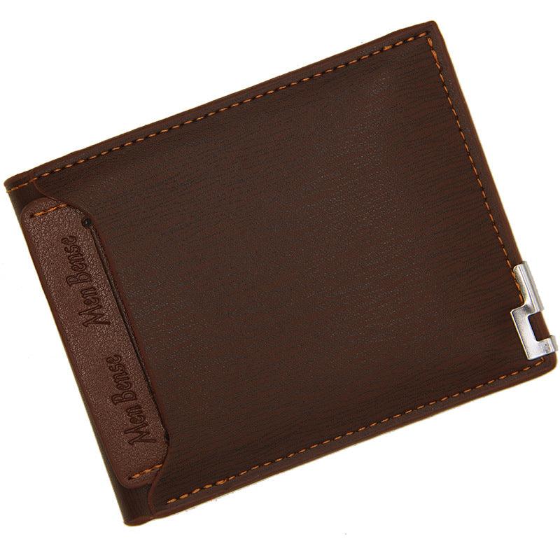 Men Wallet Short Style Fashion Casual Iron Edge - melvincucci