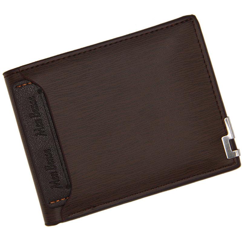 Men Wallet Short Style Fashion Casual Iron Edge - melvincucci