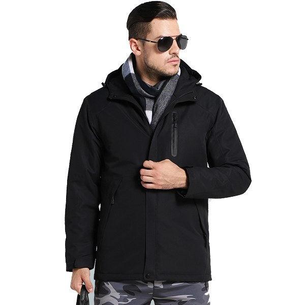 Men Women Winter Thick USB Heating Cotton Jacket Outdoor Waterproof Windbreaker Hiking Camping Trekking Climbing Coats - melvincucci