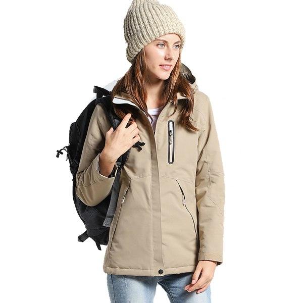 Men Women Winter Thick USB Heating Cotton Jacket Outdoor Waterproof Windbreaker Hiking Camping Trekking Climbing Coats - melvincucci