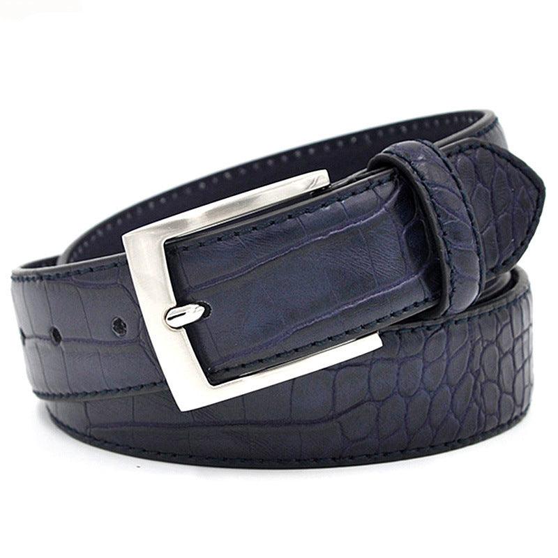 Mens  Fashion Waist Belts Faux Pattern With Split Leather Luxury Male Designer Belt Accessories Factory Price - melvincucci