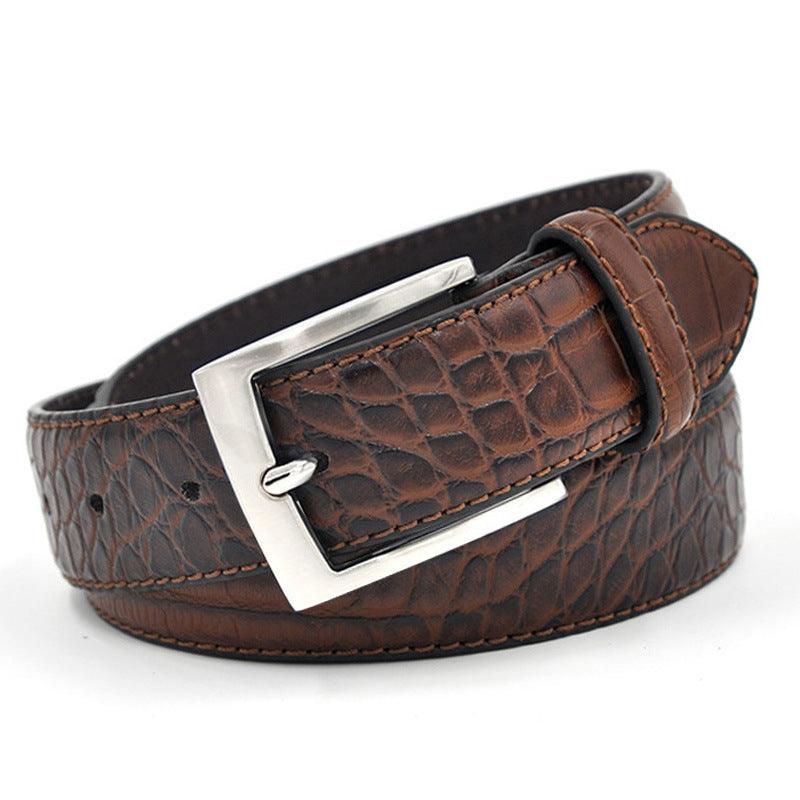 Mens  Fashion Waist Belts Faux Pattern With Split Leather Luxury Male Designer Belt Accessories Factory Price - melvincucci