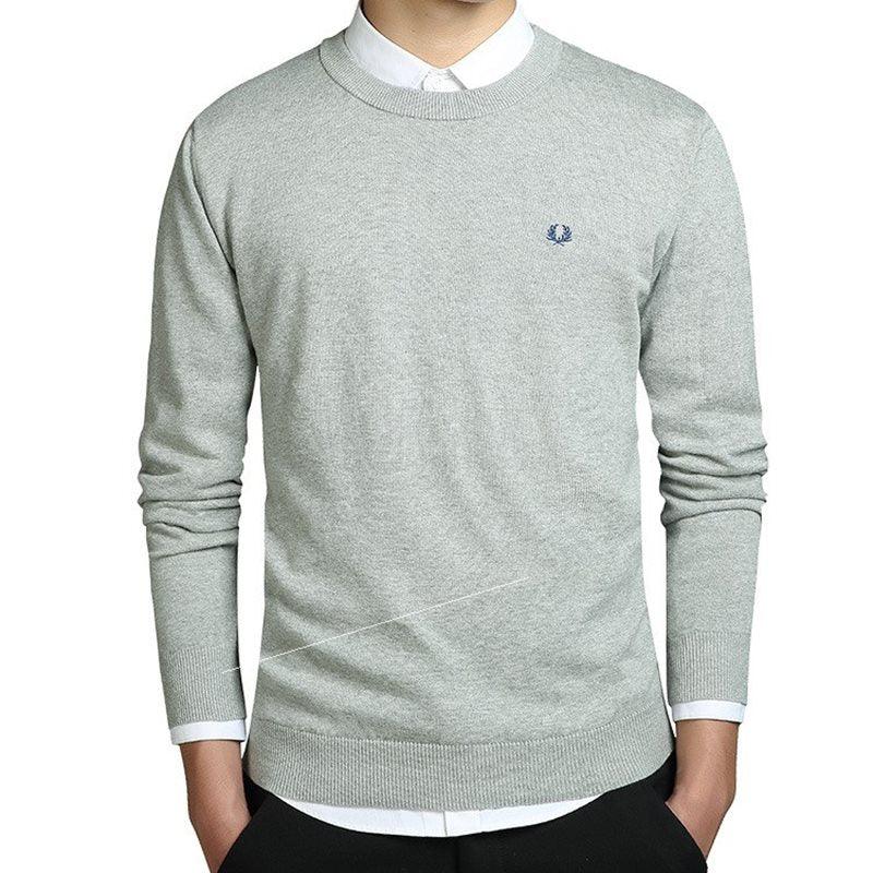 Mens Sweater Pullovers Cotton Knitted Jumpers Male Knitwear - melvincucci