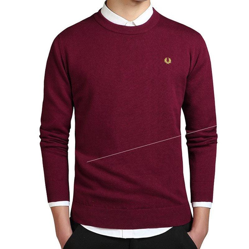Mens Sweater Pullovers Cotton Knitted Jumpers Male Knitwear - melvincucci