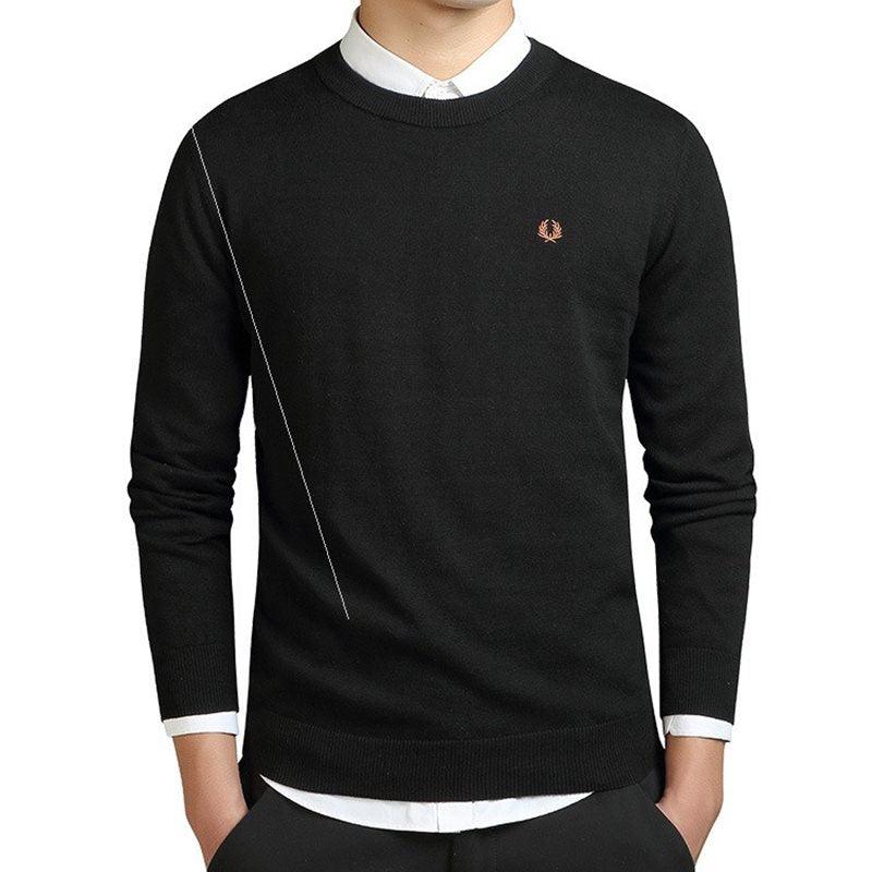 Mens Sweater Pullovers Cotton Knitted Jumpers Male Knitwear - melvincucci