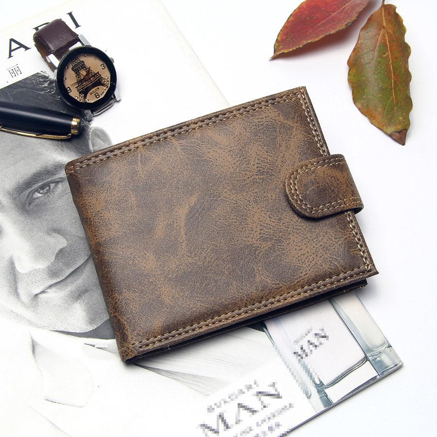 Mens Wallet Leather PU Bifold Short Wallets - melvincucci