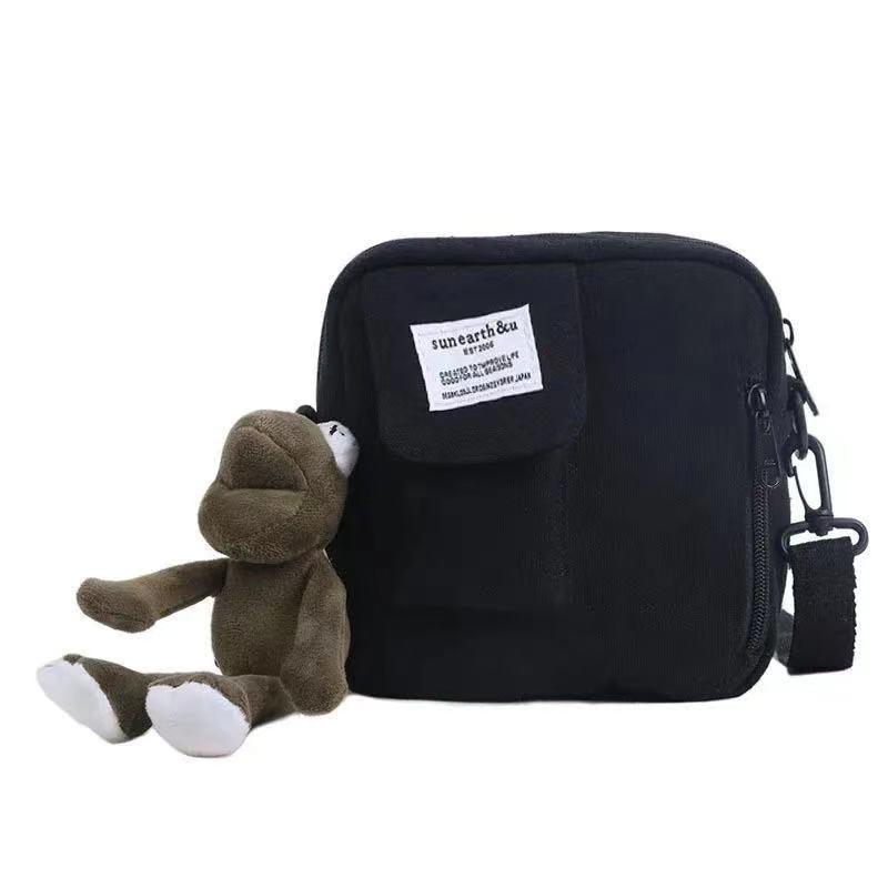 Messenger Bag Ins Men''s Casual Black Small Bag Single Shoulder Bag - melvincucci