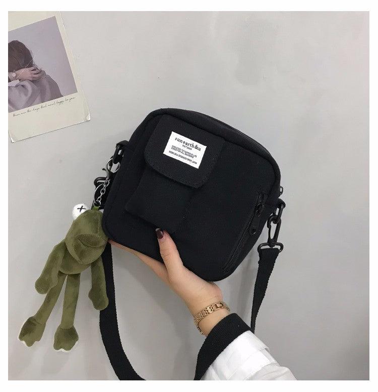 Messenger Bag Ins Men''s Casual Black Small Bag Single Shoulder Bag - melvincucci