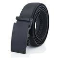 Microfiber Leather Mens Ratchet Belt Belts For Men Adjustable Automatic Buckle Black - melvincucci