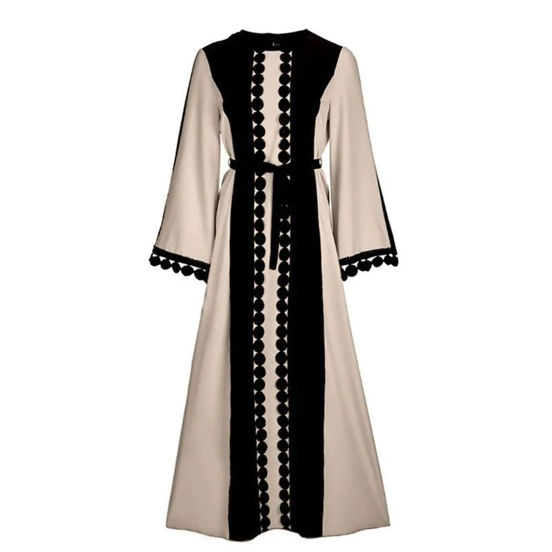 Middle Eastern lace patchwork abaya - melvincucci