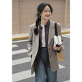 Miding Casual Gray Suit Jacket Women Spring And Autumn - melvincucci