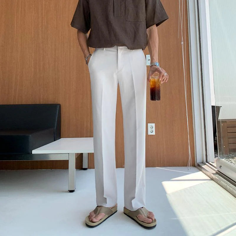 Mrcyc Men''s Casual Pants Suit Pants Men''s Korean Loose Straight - melvincucci