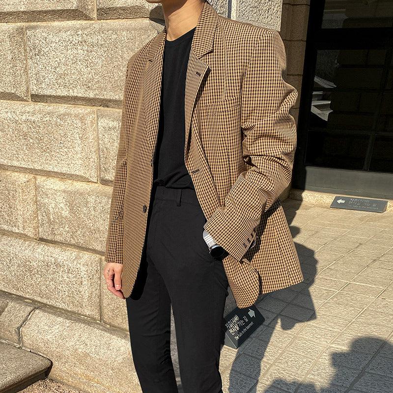 Mrcyc Spring New Korean Youth Plaid Blazer Trend Handsome Casual Suit Men''S Coat - melvincucci