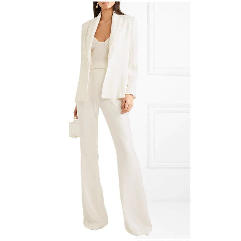 Multi-layered Green Fruit Collar Suit Solid Color Slim-fit Mid-length Blazer - melvincucci