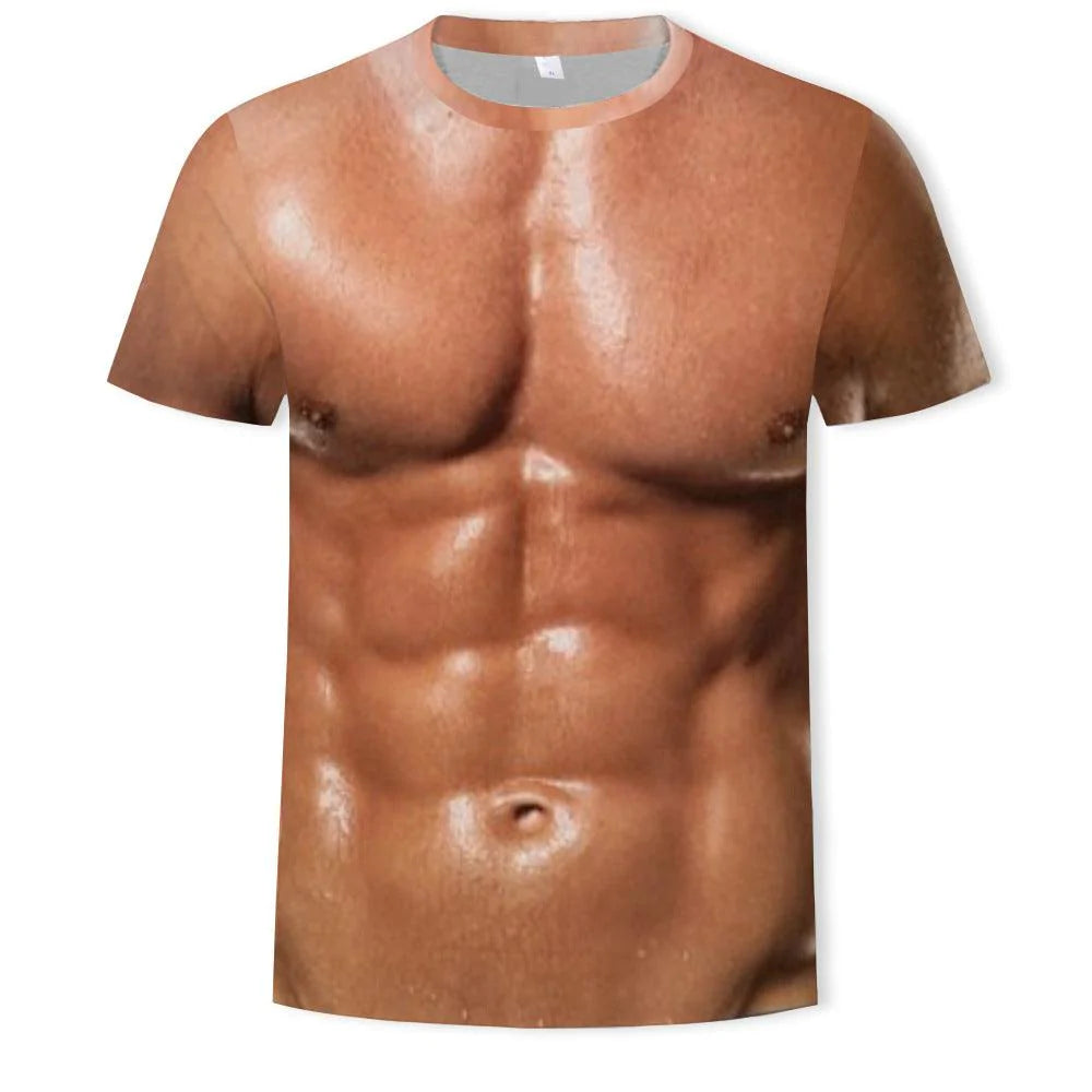 Muscular Men Men Printed Short Sleeves - melvincucci