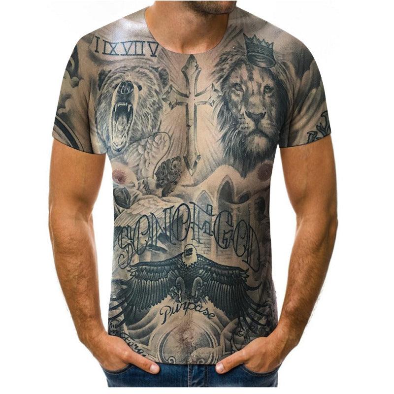 Muscular Men Men Printed Short Sleeves - melvincucci