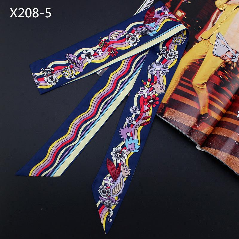 Narrow And Long Ribbon Twill Scarf - melvincucci