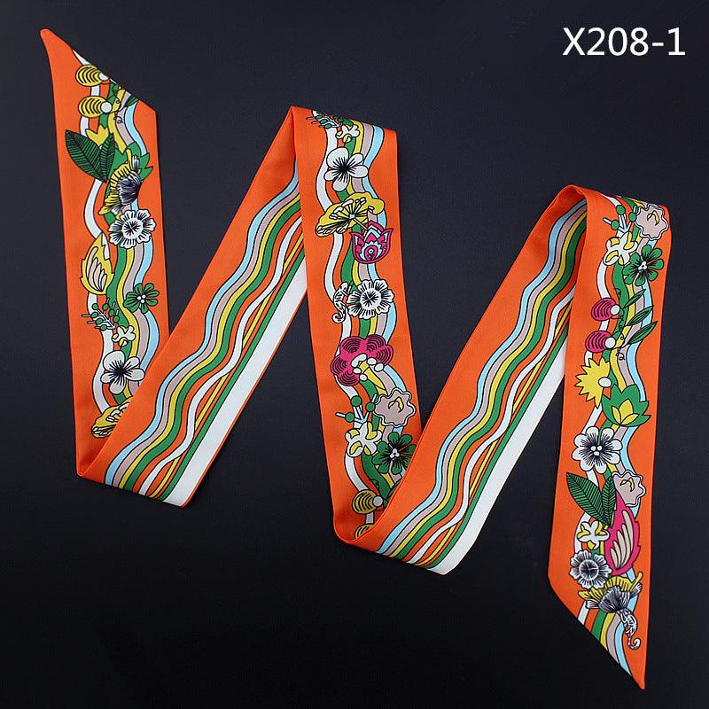 Narrow And Long Ribbon Twill Scarf - melvincucci