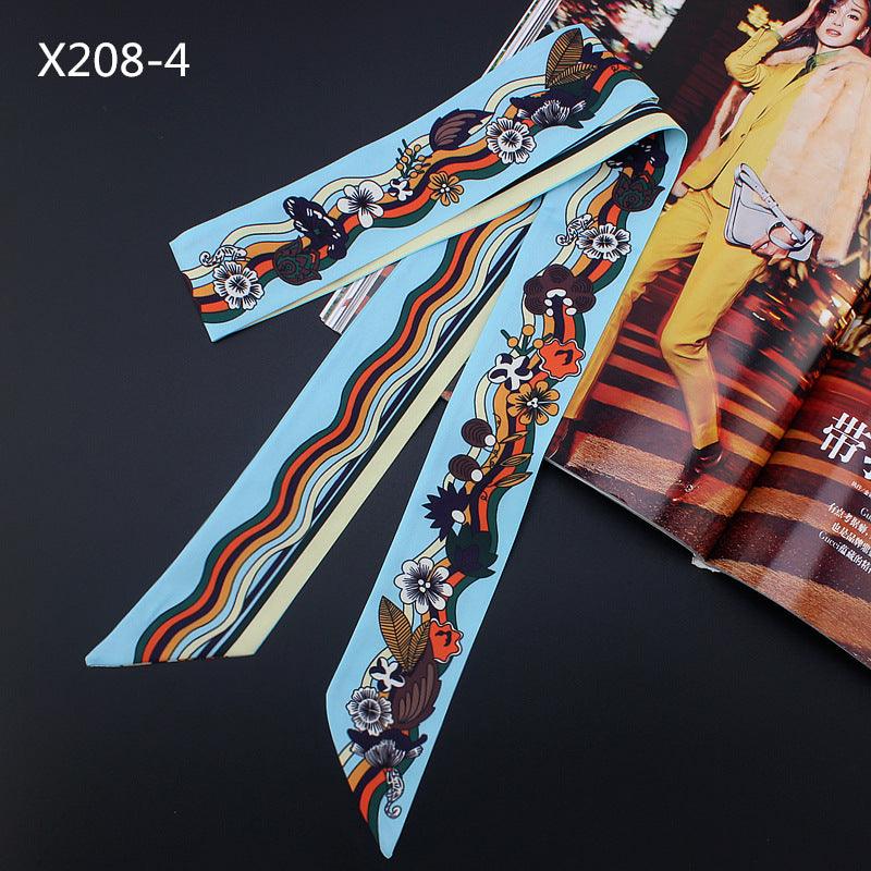 Narrow And Long Ribbon Twill Scarf - melvincucci