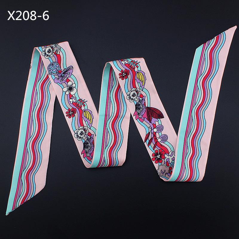 Narrow And Long Ribbon Twill Scarf - melvincucci