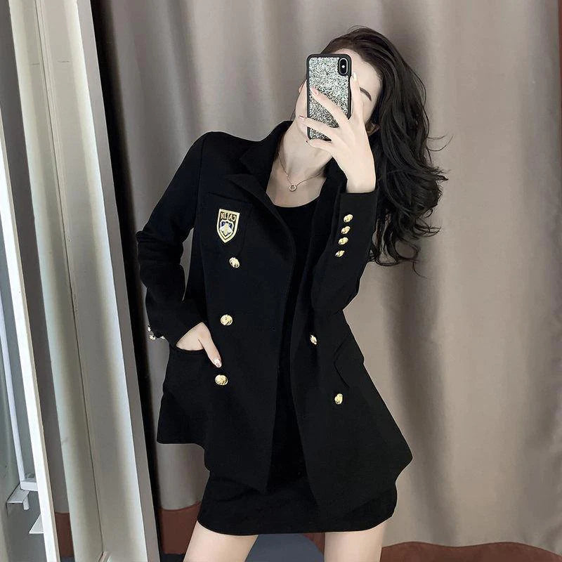 Net Red Casual Suit Top Spring And Autumn New Korean Waist British Temperament Blazer - melvincucci