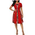 New African Ethnic Characteristic Batik Printed Cotton Dress - melvincucci