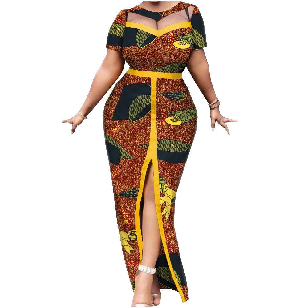 New African National Batik Printed Cotton Dress - melvincucci