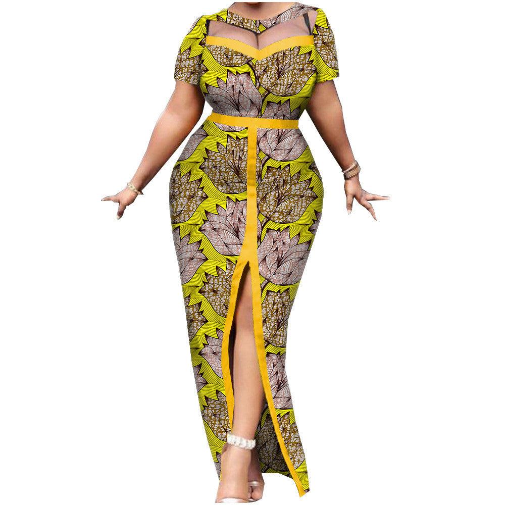 New African National Batik Printed Cotton Dress - melvincucci