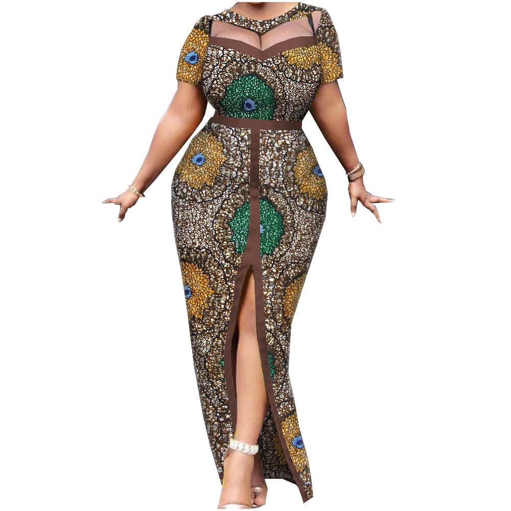 New African National Batik Printed Cotton Dress - melvincucci
