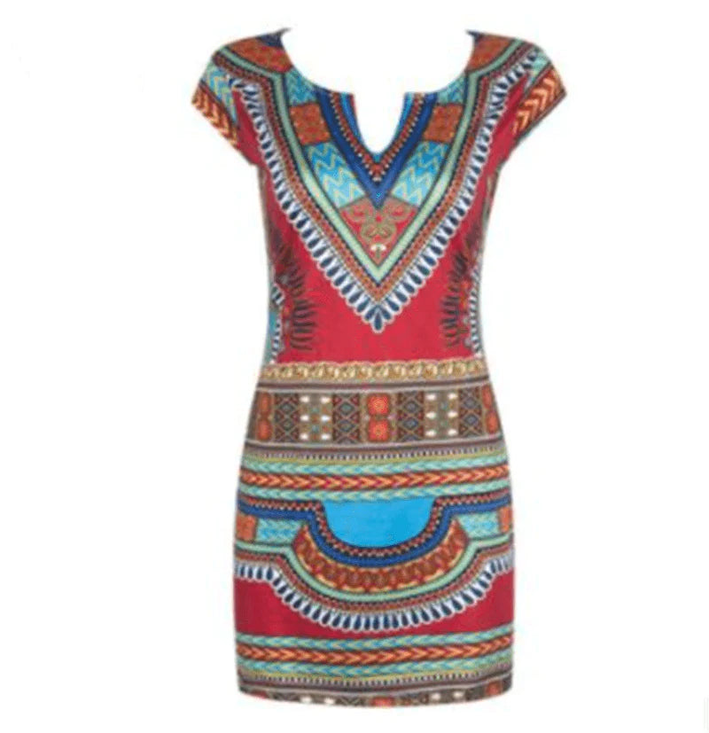 New African Print Dress Casual Women Dress Ladies Skirt - melvincucci