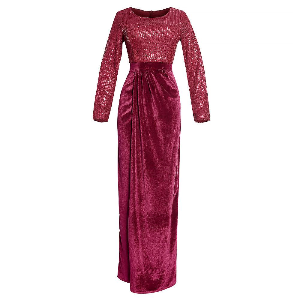 New African Sequined Banquet Evening Dress - melvincucci