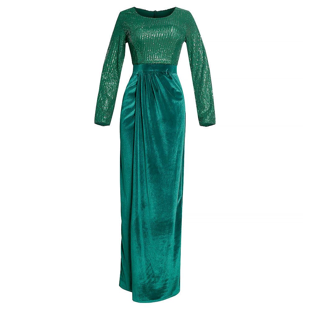 New African Sequined Banquet Evening Dress - melvincucci