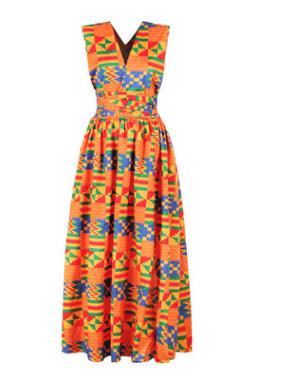 New African Women's Ethnic Digital Print Dress - melvincucci