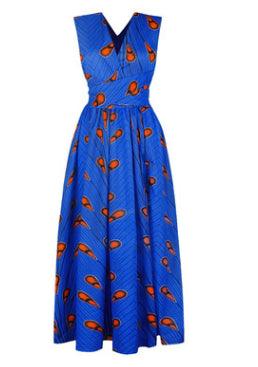 New African Women's Ethnic Digital Print Dress - melvincucci