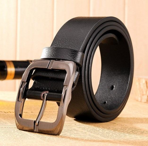 New Brand High Quality Men's Belts Luxury Brand Leather Belt Pin Buckle Black Business Pants Belt Belt Men's Belt - melvincucci
