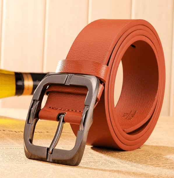 New Brand High Quality Men's Belts Luxury Brand Leather Belt Pin Buckle Black Business Pants Belt Belt Men's Belt - melvincucci